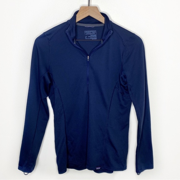 Patagonia Capilene Midweight Zip Long Sleeve Baselayer Navy Blue - Picture 1 of 6